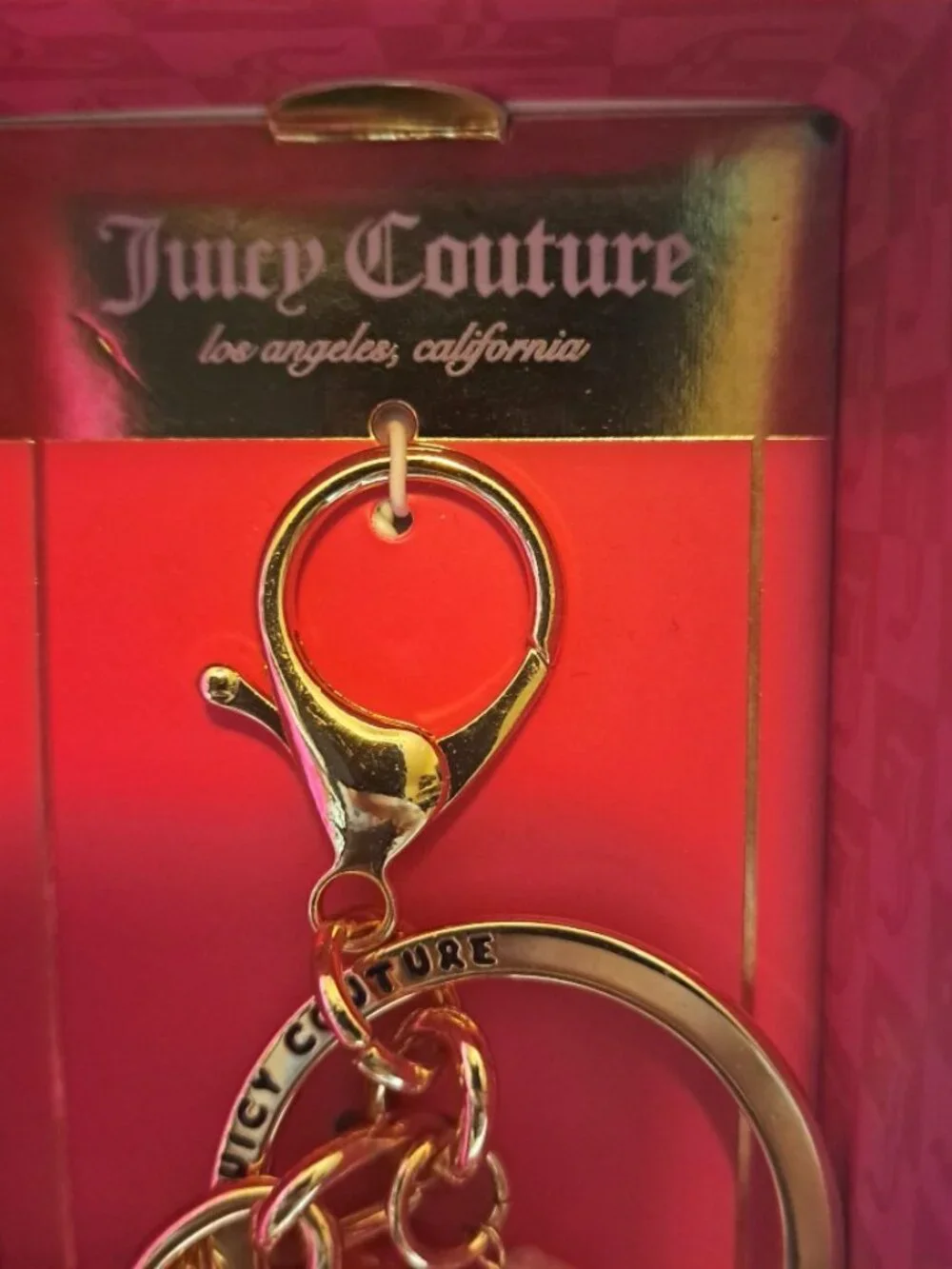 Juicy Couture Bow, Cherry & Red Lobster Charm Keychain Trio Set Bundle NWT